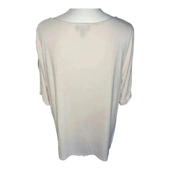 The Limited Women’s XL Cream Floral Silky Elbow Sleeve Top - Picture 3 of 4